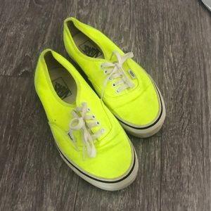 Neon Yellow Vans